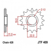 Звезда передняя JT JTF409.14