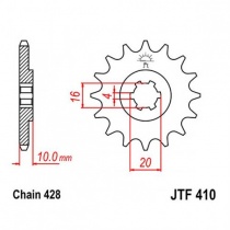 Звезда передняя JT JTF410.15