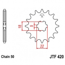 Звезда передняя JT JTF420.15