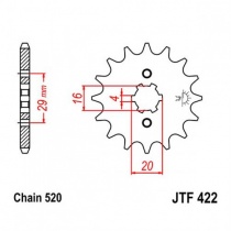Звезда передняя JT JTF422.14