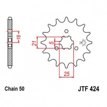 Звезда передняя JT JTF424.16