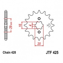 Звезда передняя JT JTF425.16