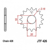Звезда передняя JT JTF426.13