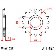 Звезда передняя JT JTF427.11