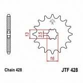 Звезда передняя JT JTF428.15