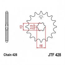 Звезда передняя JT JTF428.15
