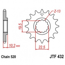 Звезда передняя JT JTF432.11