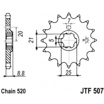 Звезда передняя JT JTF507.13