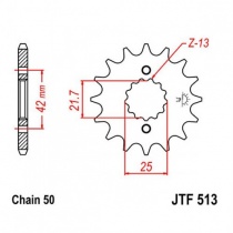 Звезда передняя JT JTF513.18