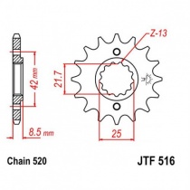 Звезда передняя JT JTF516.13