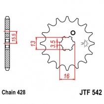 Звезда передняя JT JTF542.13