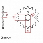Звезда передняя JT JTF561.15