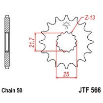 Звезда передняя JT JTF566.16