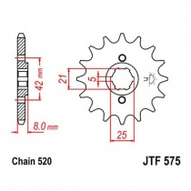 Звезда передняя JT JTF575.13
