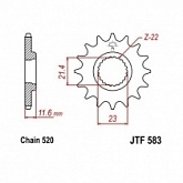 Звезда передняя JT JTF583.14