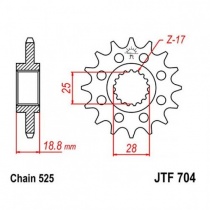 Звезда передняя JT JTF704.15