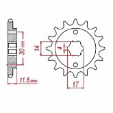 Звезда передняя JT JTF783.14