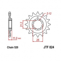 Звезда передняя JT JTF824.13SC