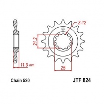 Звезда передняя JT JTF824.14SC
