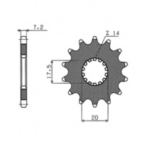 Звезда передняя Sunstar 22614