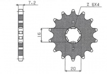 Звезда передняя Sunstar 22814