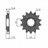 Звезда передняя Sunstar 31213