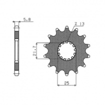 Звезда передняя Sunstar 32515