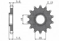 Звезда передняя Sunstar 34413