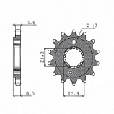 Звезда передняя Sunstar 36215