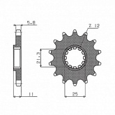Звезда передняя Sunstar 38314