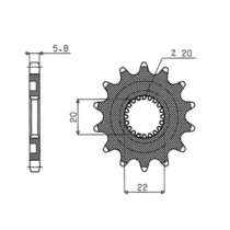 Звезда передняя Sunstar 38813
