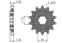 Звезда передняя Sunstar 39114