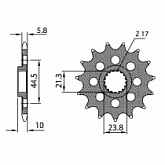 Звезда передняя Sunstar 3A314