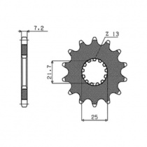 Звезда передняя Sunstar 40416