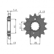 Звезда передняя Sunstar 40715