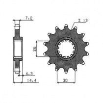 Звезда передняя Sunstar 41015