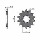 Звезда передняя Sunstar 42518