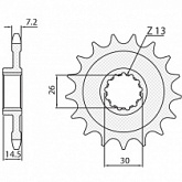 Звезда передняя Sunstar 43216