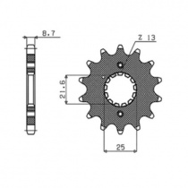 Звезда передняя Sunstar 51116