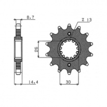 Звезда передняя Sunstar 51216