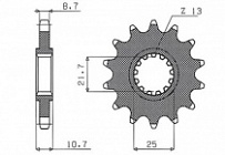 Звезда передняя Sunstar 51915