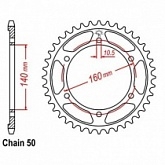 Звезда задняя CHT JTM502.44