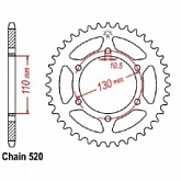 Звезда задняя CHT JTM504.44