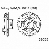 Звезда задняя Esjot 50-32055-38