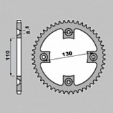 Звезда задняя Grosskopf ALU4306.54 Black