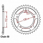 Звезда задняя JR RMT302.44