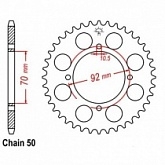 Звезда задняя JR RMT476.44