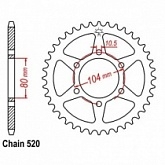 Звезда задняя JR RMT478.40
