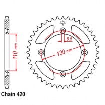 Звезда задняя JT JTA215.48 Red
