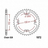Звезда задняя JT JTR1072.38